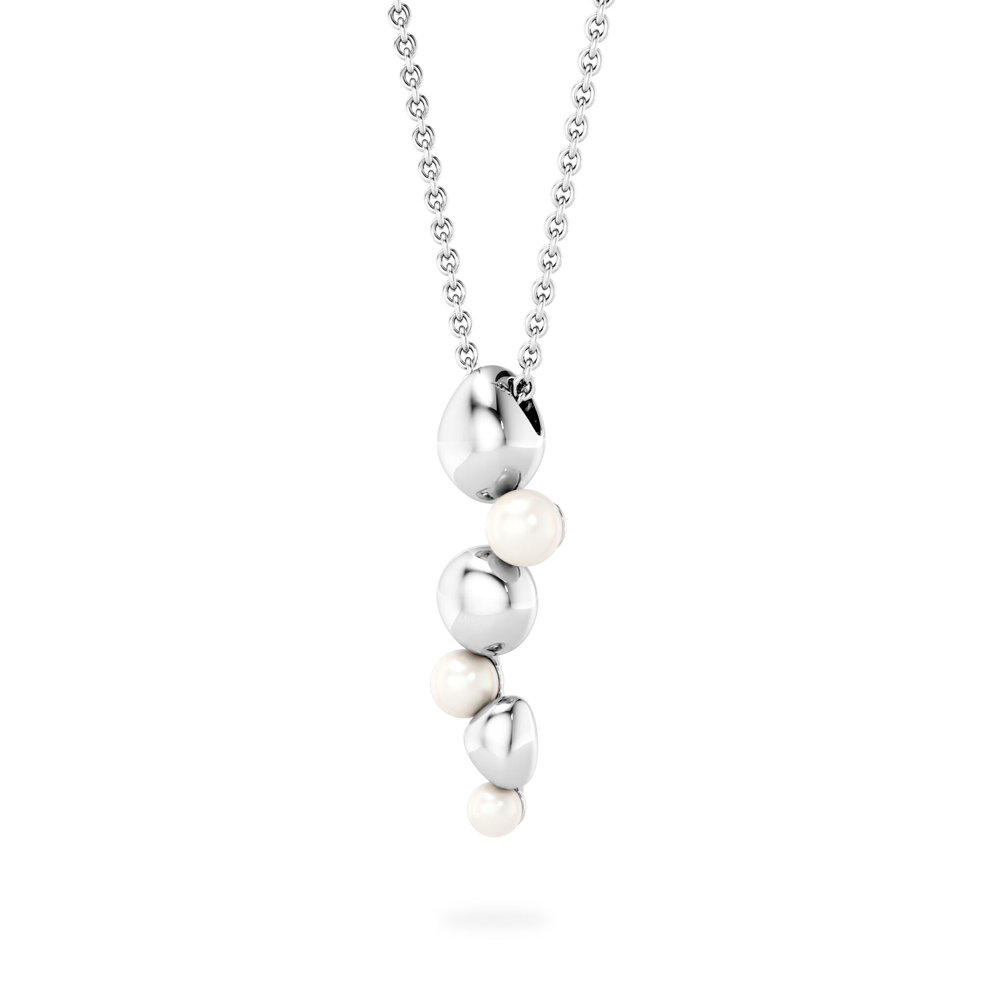 ■ENGBROX■ silver925 lacy ribbon pearl layered necklace EBN jane ribbon pearl necklace set - ENGBROX | 60% - Asian